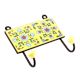Yellow And Turquoise Tiny Flower Ceramic Tiles Hooks